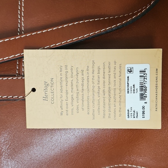 NWT Patricia Nash Brown Leather Viana Tanned Tote Bag Purse - Picture 4 of 15